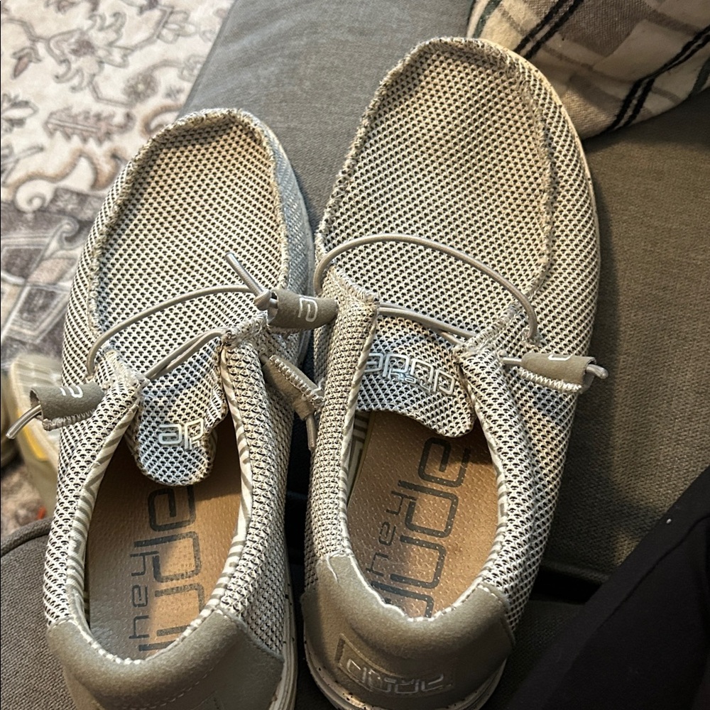 Hey Dude Light Gray Mesh Loafers